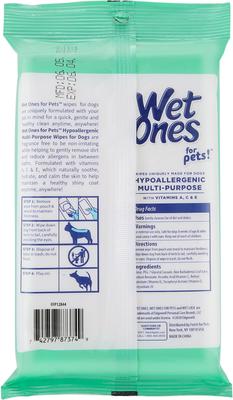 Show full view: Wet Ones Hypoallergenic Multi-Purpose Dog Wipes, 30 count slide 2 of 4