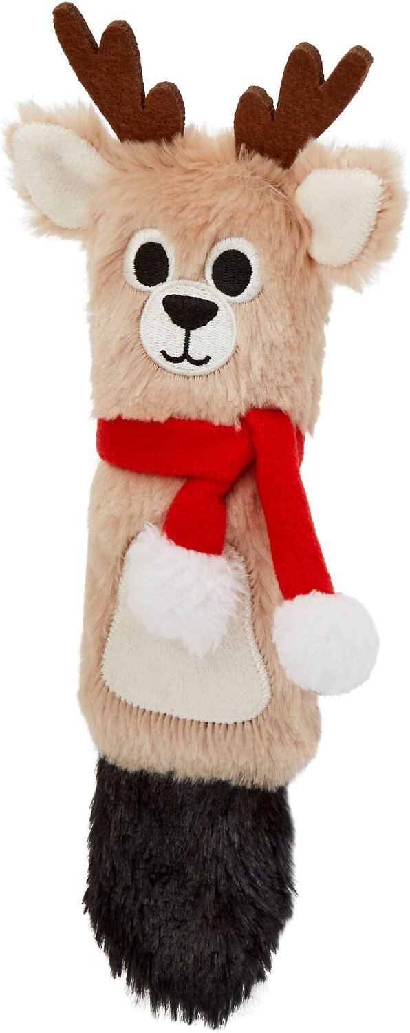 Frisco Holiday Reindeer Plush Kicker Cat Toy with Catnip