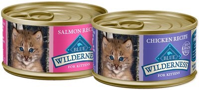 Blue Buffalo Wilderness Variety Pack Chicken & Salmon Grain-Free Pate Kitten Canned Cat Food, 3-oz can, case of 24, slide 1 of 1