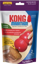 KONG Marathon Chicken Recipe Grain-Free Dog Chew Treats, 2 count, Small