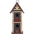 Glitzhome Solid Wood & Metal Bird House, 12.60-in