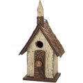 Glitzhome Distressed Wooden Bird House, 13.90-in