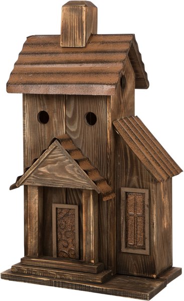 Glitzhome Extra-Large Rustic Wood Natural Bird House, 24.02-in slide 1 of 3