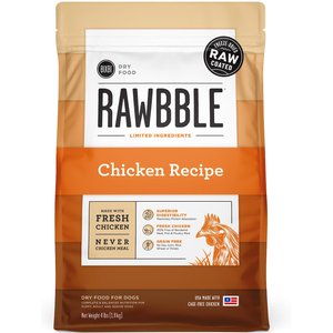 BIXBI RAWBBLE Fresh Chicken Recipe Limited Ingredient Grain-Free Dry Dog Food, 4-lb bag