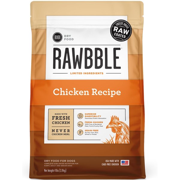 BIXBI RAWBBLE Fresh Chicken Recipe Limited Ingredient Grain-Free Dry ...