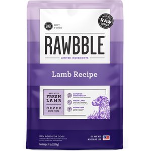 BIXBI RAWBBLE Fresh Lamb Recipe Limited Ingredient Grain-Free Dry Dog Food, 24-lb bag