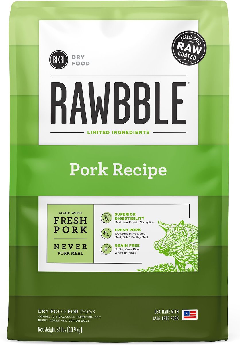 BIXBI RAWBBLE Fresh Pork Recipe Limited Ingredient Grain-Free Dry Dog Food