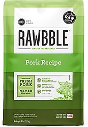 BIXBI RAWBBLE Fresh Pork Recipe Limited Ingredient Grain-Free Dry Dog Food, 4-lb bag