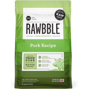 BIXBI RAWBBLE Fresh Pork Recipe Limited Ingredient Grain-Free Dry Dog Food, 24-lb bag