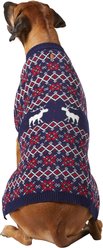 Frisco Moose Fair Isle Dog & Cat Sweater, Navy, XXX-Large