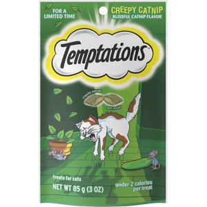 Temptations Creepy Catnip Blissful Catnip Flavor Cat Treats, 3-oz bag