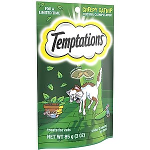 Temptations Creepy Catnip Blissful Catnip Flavor Cat Treats, 3-oz bag