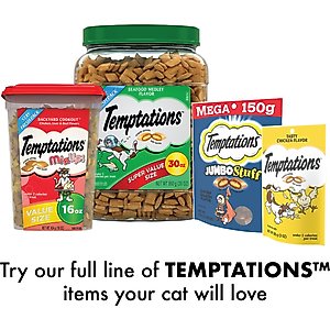 Temptations Creepy Catnip Blissful Catnip Flavor Cat Treats, 3-oz bag