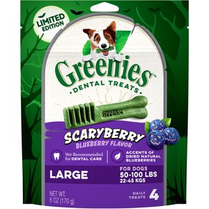 Greenies Scary Berry Blueberry Flavor Large Dental Dog Treats, 6-oz bag