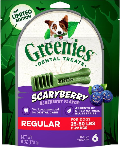 Greenies Scary Berry Blueberry Flavor Regular Dental Dog Treats, 6-oz bag slide 1 of 8