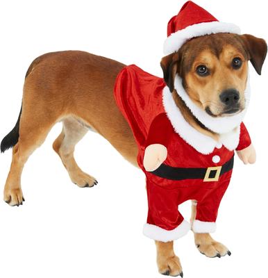 Show full view: Frisco Front Walking Santa Dog & Cat Costume, 1 count, XX-Large slide 3 of 9