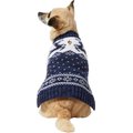 Frisco Deluxe Marled Fair Isle Reindeer Dog & Cat Sweater, Navy, 1 count, XX-Large