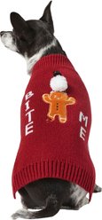 Frisco Bite Me Gingerbread Dog & Cat Christmas Sweater, Medium