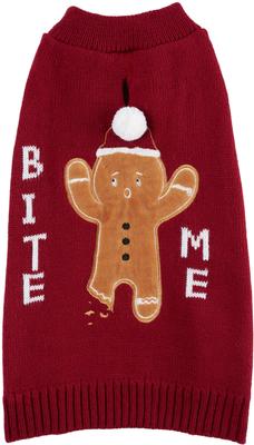 Show full view: Frisco Bite Me Gingerbread Dog & Cat Christmas Sweater, X-Large slide 3 of 8