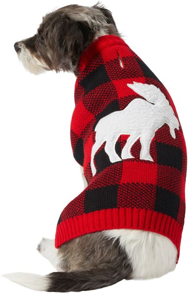 Out of Stock - FRISCO Plaid Moose Dog & Cat Sweater, Medium - Chewy.com