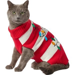 Frisco String Christmas Lights Dog & Cat Christmas Sweater, 1 count, Small