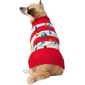 Frisco String Christmas Lights Dog & Cat Christmas Sweater, 1 count, X-Large
