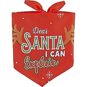 Frisco Dear Santa I Can Explain Pet Bandana