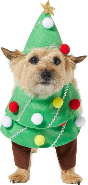 Frisco Front Walking Christmas Tree Dog & Cat Costume, Medium slide 1 of 9