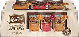Merrick Grain-Free Favorites Wet Dog Food Variety Pack, 12.7-oz can, case of 12