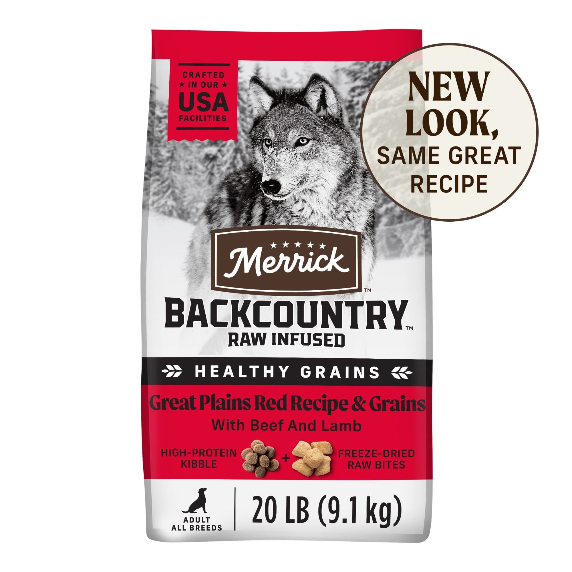 MERRICK Backcountry Raw Infused Dry Dog Food Great Plains Red Meat