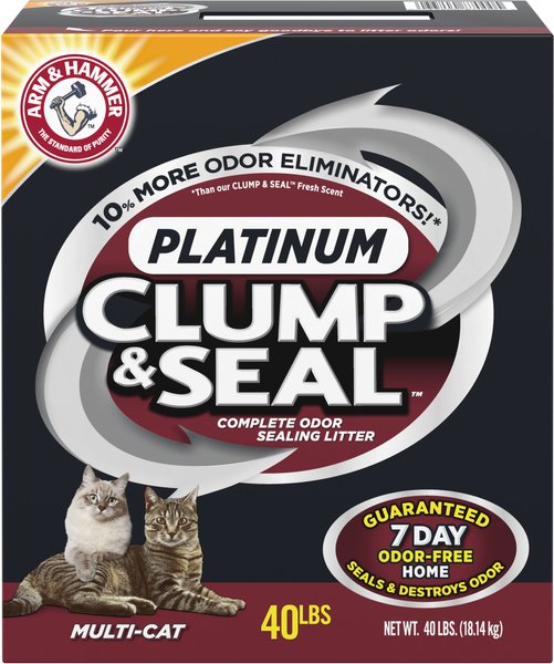 Arm & Hammer Litter Platinum Clump & Seal Cat Litter, 40-lb box slide 1 of 11
