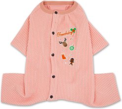 Touchdog Ciesta-Luxe Designer Full Body Thermal Jumpsuit Dog Pajamas, Pink, Small