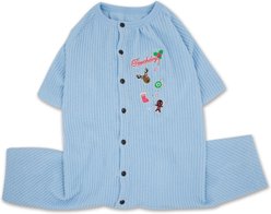Touchdog Ciesta-Luxe Designer Full Body Thermal Jumpsuit Dog Pajamas, Blue, Medium