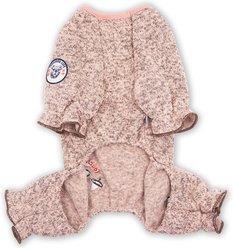 Touchdog Bark-Zz Designer Soft Cotton Full Body Thermal Jumpsuit Dog Pajamas, Pink, Medium slide 2 of 3