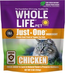 Whole Life Just One Ingredient Pure Chicken Breast Freeze-Dried Cat Treats, 9-oz bag
