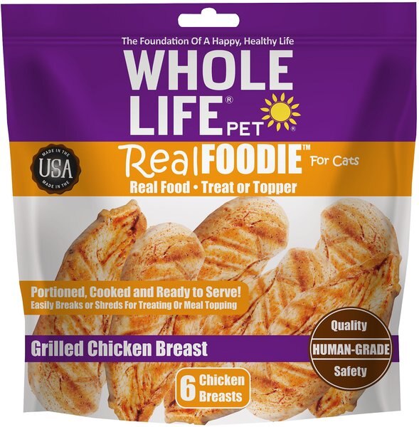 Whole Life RealFoodie Grilled Chicken Breast Cat Treats, 6 count slide 1 of 9