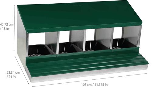 Show full view: Homestead Essentials Deluxe 4 Compartment Chicken Nesting Box slide 2 of 3