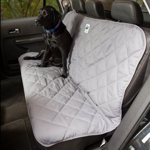 3 Dog Pet Supply Personalized Car Back Seat Protector, Grey slide 1 of 4