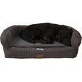 3 Dog Pet Supply EZ Wash Headrest Personalized Bolster Dog Bed w/Removable Cover, Slate, Medium