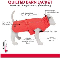 KONG Insulated Quilted Dog Barn Jacket, Red, Medium slide 2 of 4