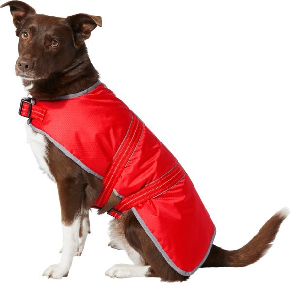 Discontinued KONG RipStop Insulated Dog Blanket Coat, Red, Large