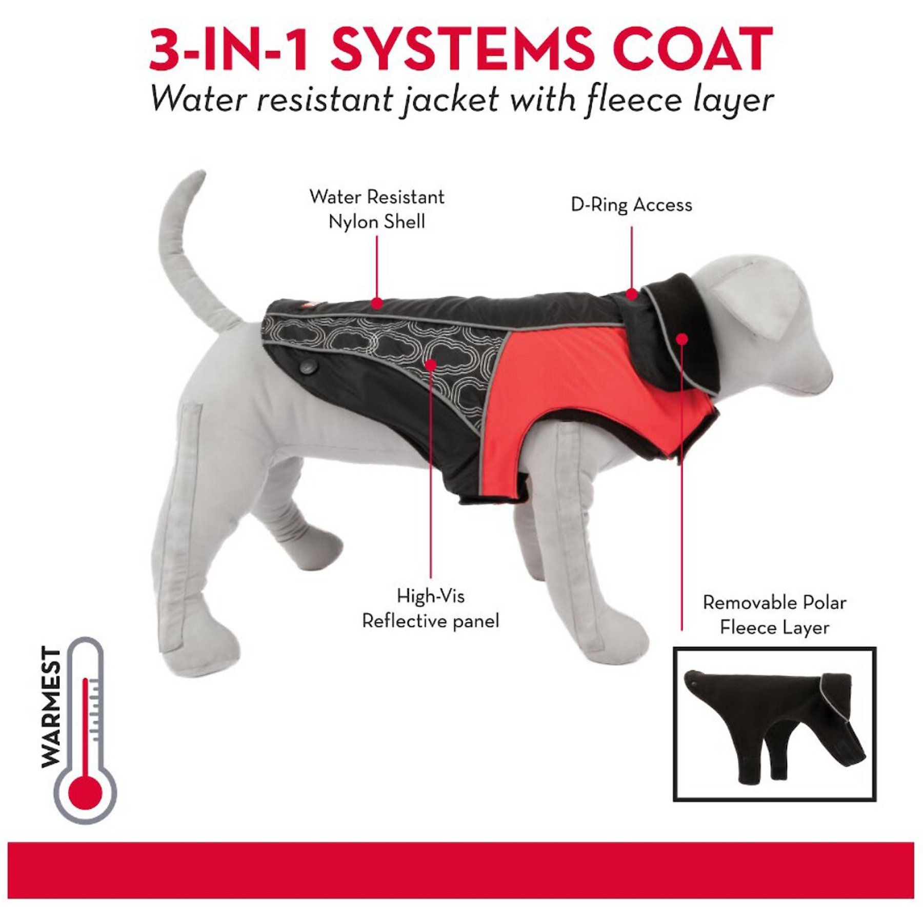 3 peaks 3 in 1 sales dog coat