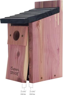 Show full view: Copper Spade Cedar Bluebird Bird House slide 6 of 7