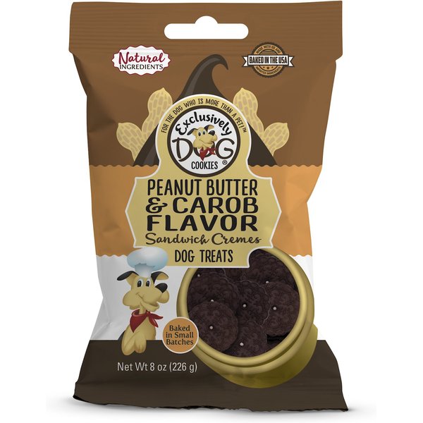 Out of Stock EXCLUSIVELY DOG Wafer Cookies Carob Flavor Dog Treats, 6
