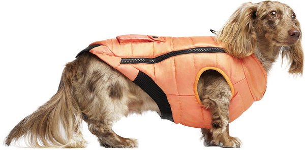 Canada Pooch Peak Performance Insulated Dog Vest, Orange, 14 slide 1 of 5