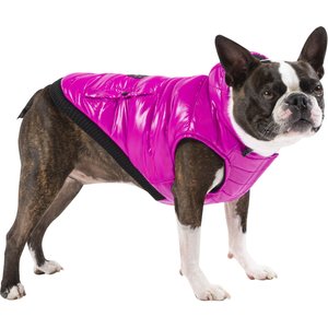 Canada Pooch Shiny North Pole Insulated Dog Puffer Vest, Pink, 10