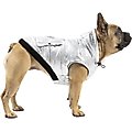 Canada Pooch Shiny North Pole Insulated Dog Puffer Vest, Silver, 12