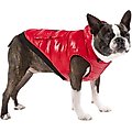 Canada Pooch Shiny North Pole Insulated Dog Puffer Vest, Red, 14+