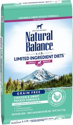 Natural Balance L.I.D. Limited Ingredient Diets Chicken & Sweet Potato Formula Small Breed Bites Grain-Free Dry Dog Food, 26-lb bag
