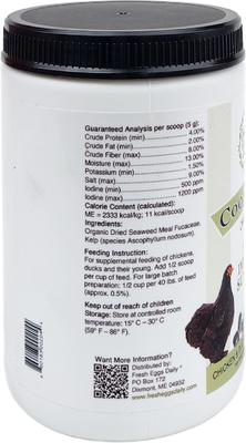 Show full view: Fresh Eggs Daily Coop Kelp Organic Chicken & Duck Supplement, 16-oz jar slide 3 of 6